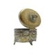 ABC Neoclassical Sugar Bowl, Silver-Plated Brass, Austria, 19th Century
