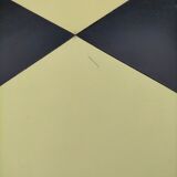 Scandinavian coffee table with chessboard checkerboard pattern