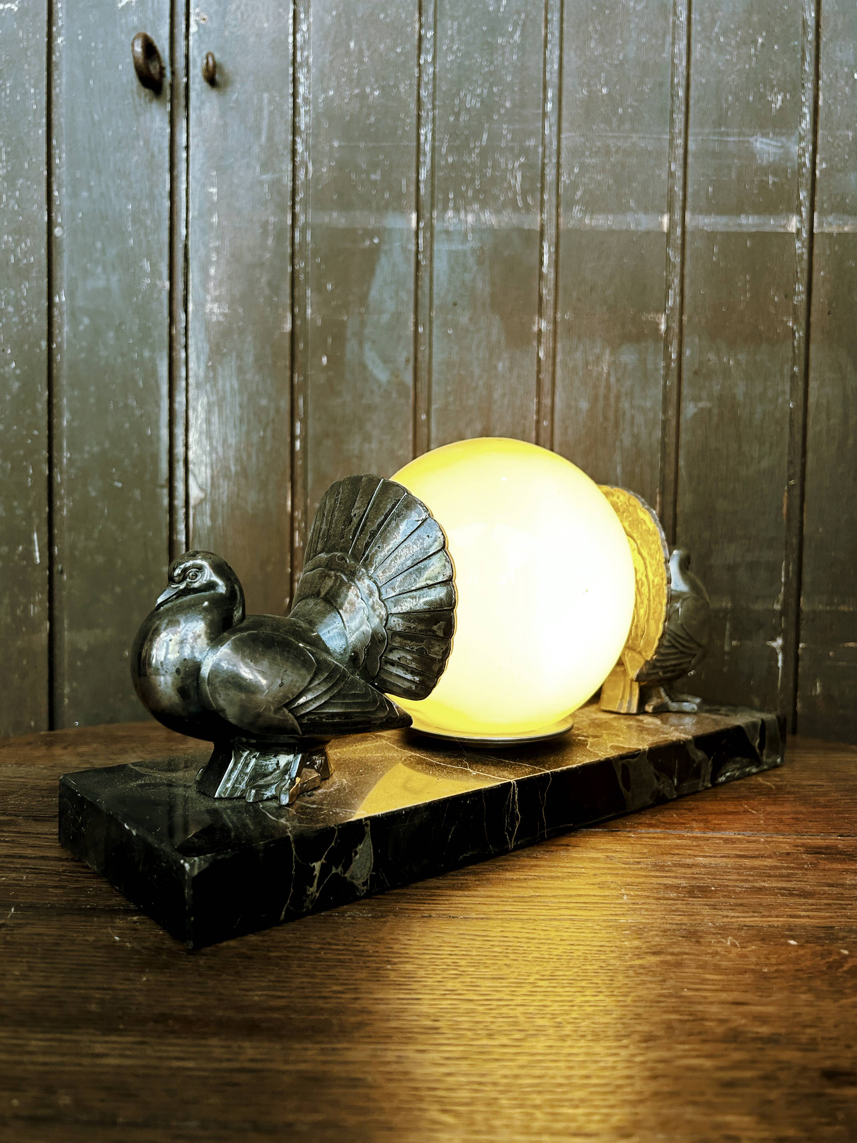 Vintage Art Deco lamp signed Perrina.
