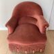 Fauteuil velours rose