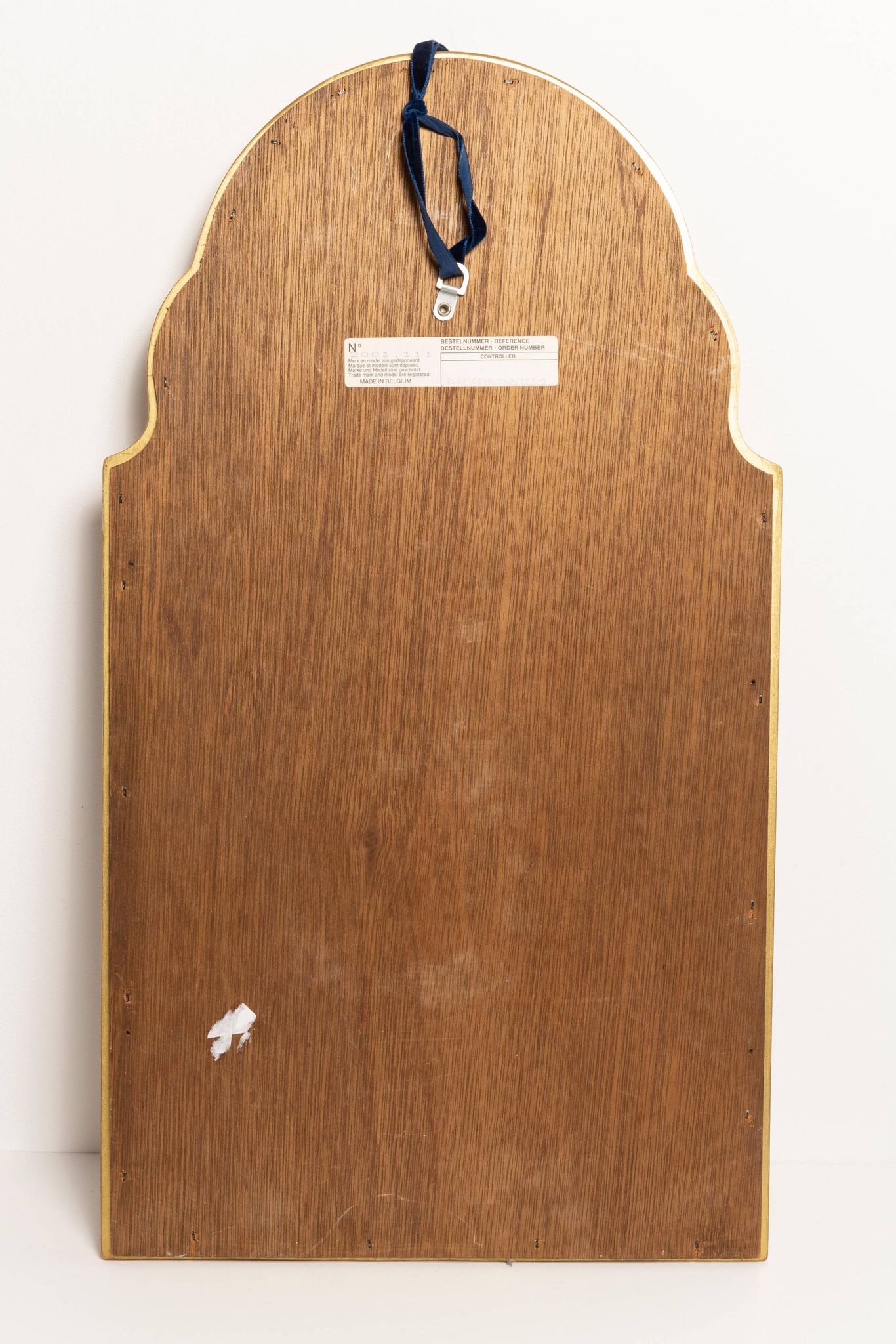 Vintage medium gold mirror mid-century, Belgium, 2000s