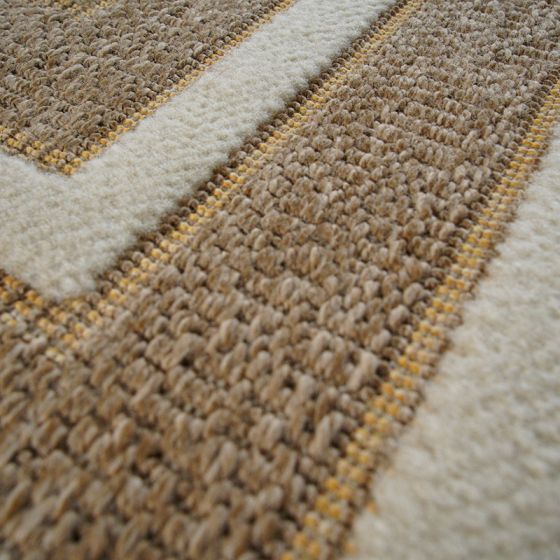 Geometric patterned jute rug 190x290 cm