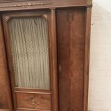 Library with detached columns of Empire style in mahogany and veneer XX century
