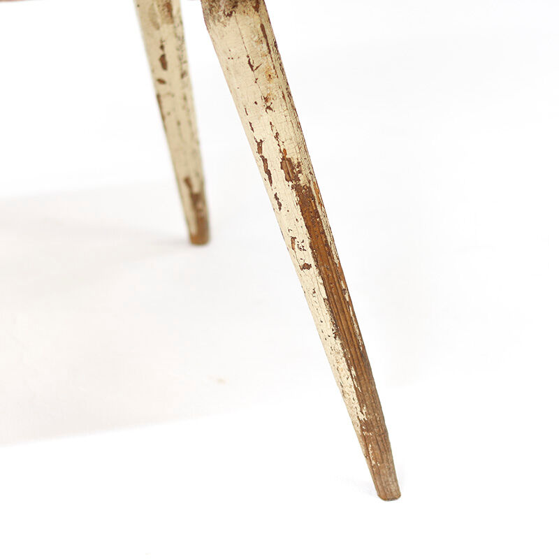 Rustic Painted Primitive Farmhouse Wabi Sabi Folk Art Mountain Chair
