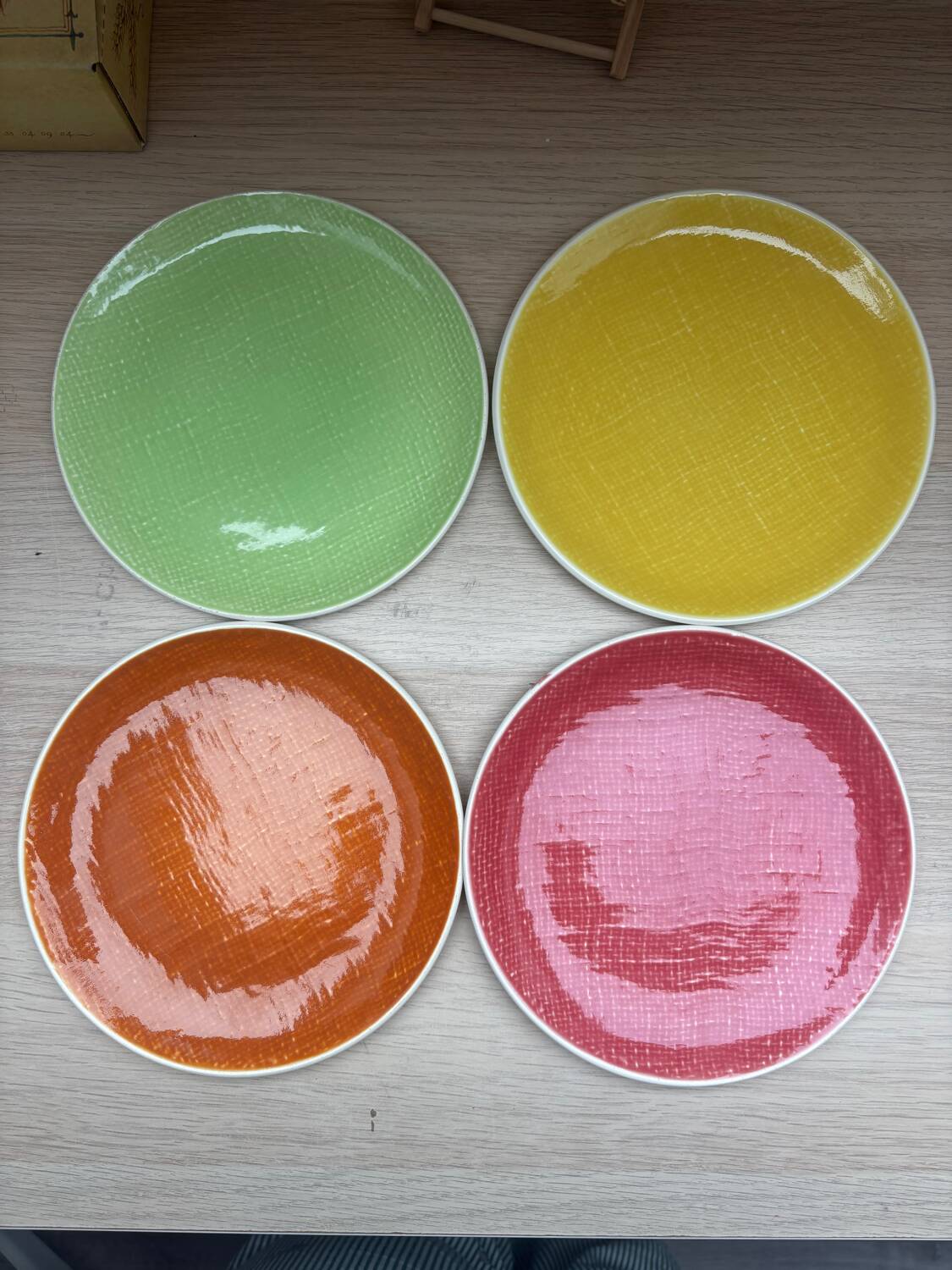 Vintage lot of 4 dessert plates Salins Deauville