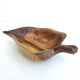 Vintage solid wood basket leaf shape