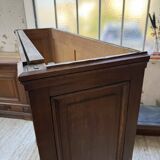 Old XL Napoleonic oak glass bookcase, 19th century