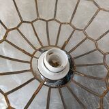 Vintage mother-of-pearl and brass pendant light