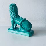 Ceramic lion sculpture