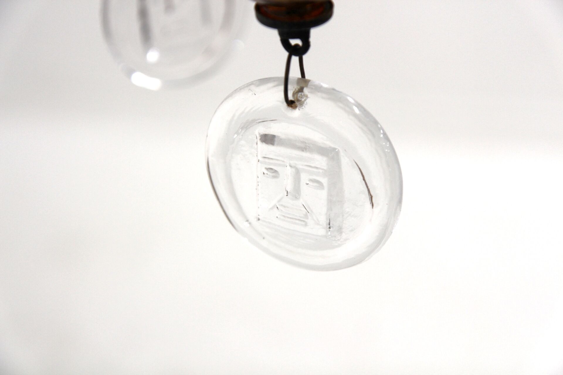 Glass chandelier, Erik Höglund, For Boda Glasbruk & Smide, Sweden, 1970