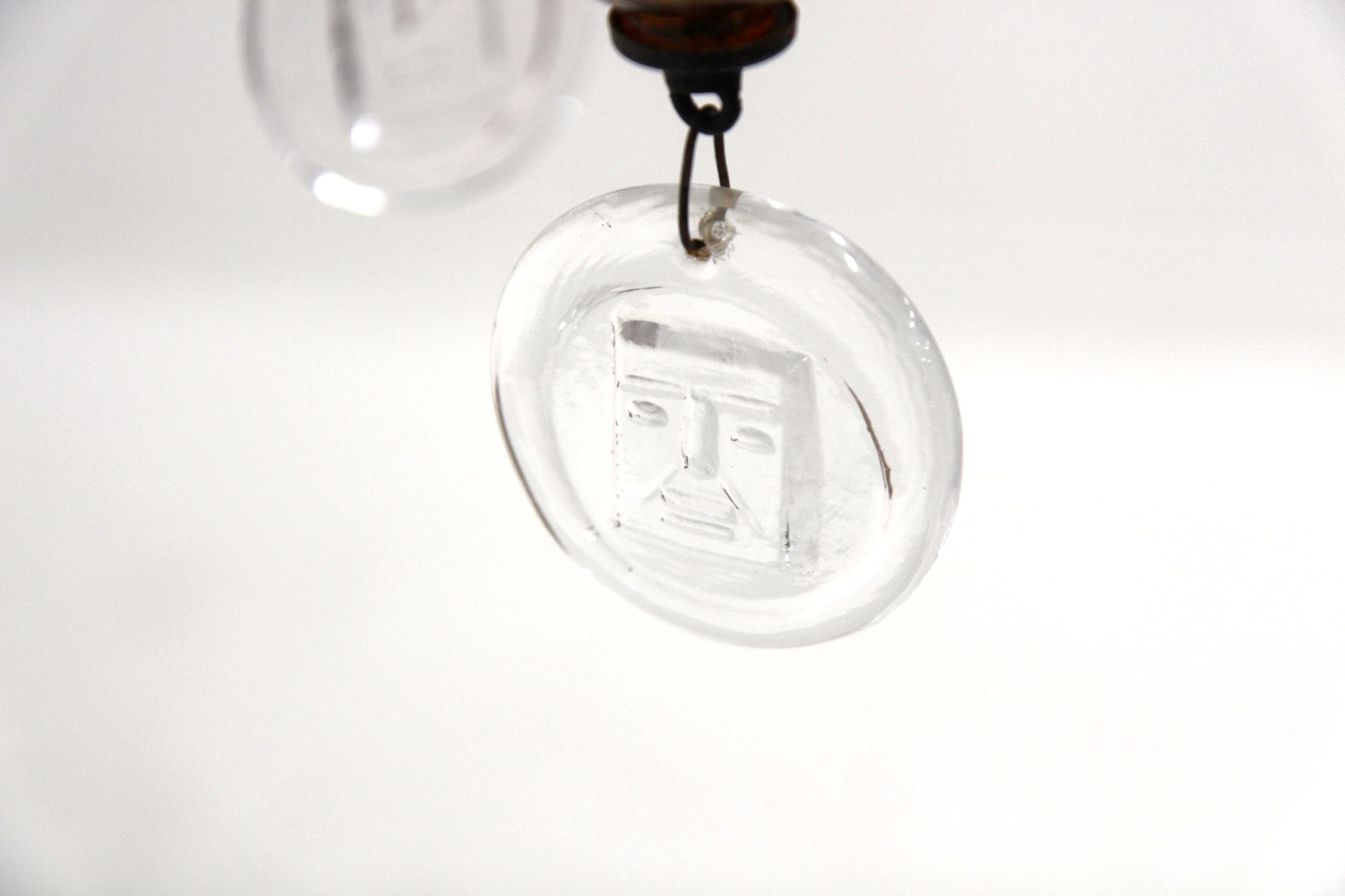 Glass chandelier, Erik Höglund, For Boda Glasbruk & Smide, Sweden, 1970