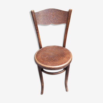 Chair curved wood Fischel around 1900.