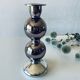Eglomise glass candle holder