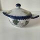 Earthenware bowl with lid from Charolles, village decoration.