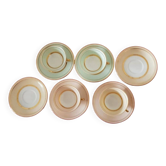 4 coffee cups, very old, porcelain, Manufacture Charles Ahren