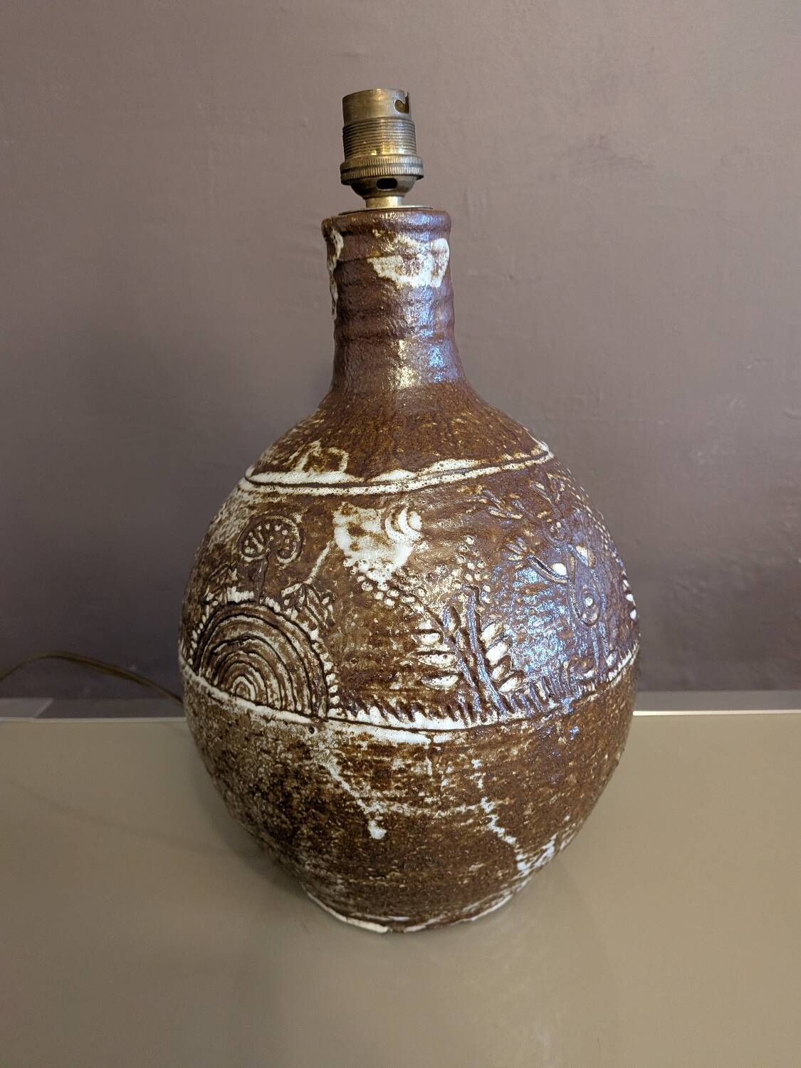 Ceramic lamp base 1970