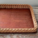 Vintage wicker tray