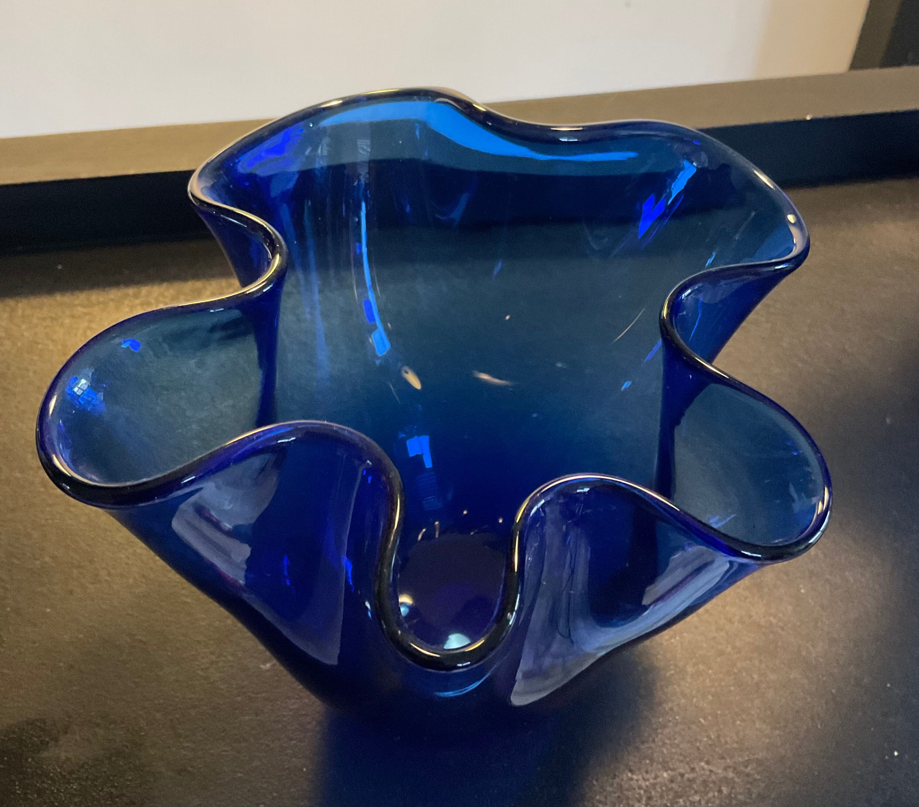 Duo of handkerchief vases in glass paste 70s-80s