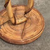 Louis Sognot rattan and wicker floor lamp, France, 1960s