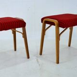 1960s Ludvik Volak beech stools by Drevopodnik Holesov, Czechoslovakia