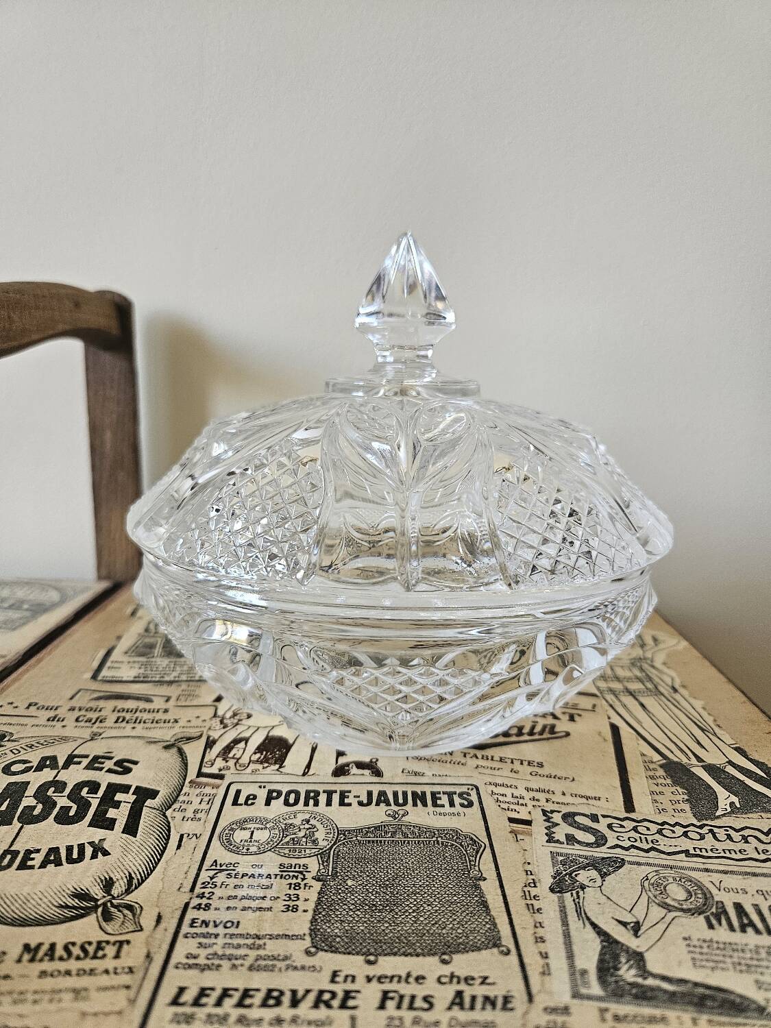 Vintage crystal candy box
