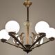Art deco bronze fish chandelier