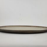 Puisaye stoneware pie dish signed Lacheny
