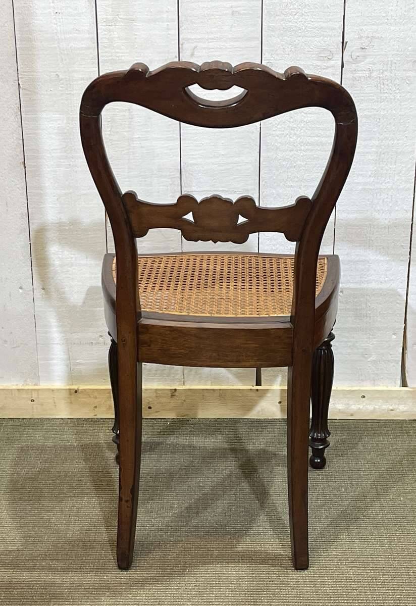 Set of 8 Louis Philippe 19th century mahogany chairs with caned seats