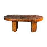 Bureau en loupe d'orme vintage 80'S