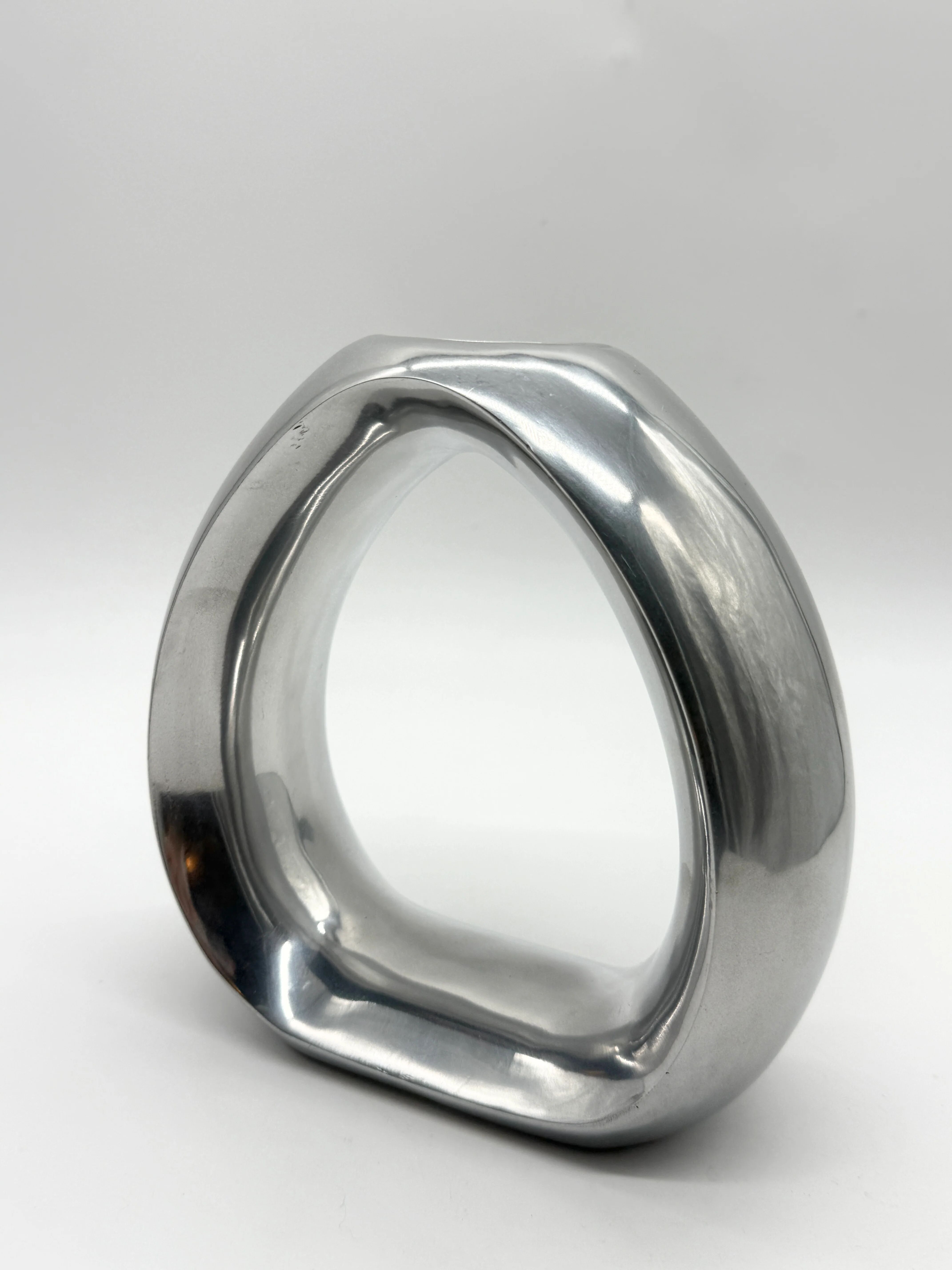 Biomorphic vase in cast aluminium, 1970s