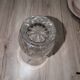Vintage crystal vase with diamond cut points.