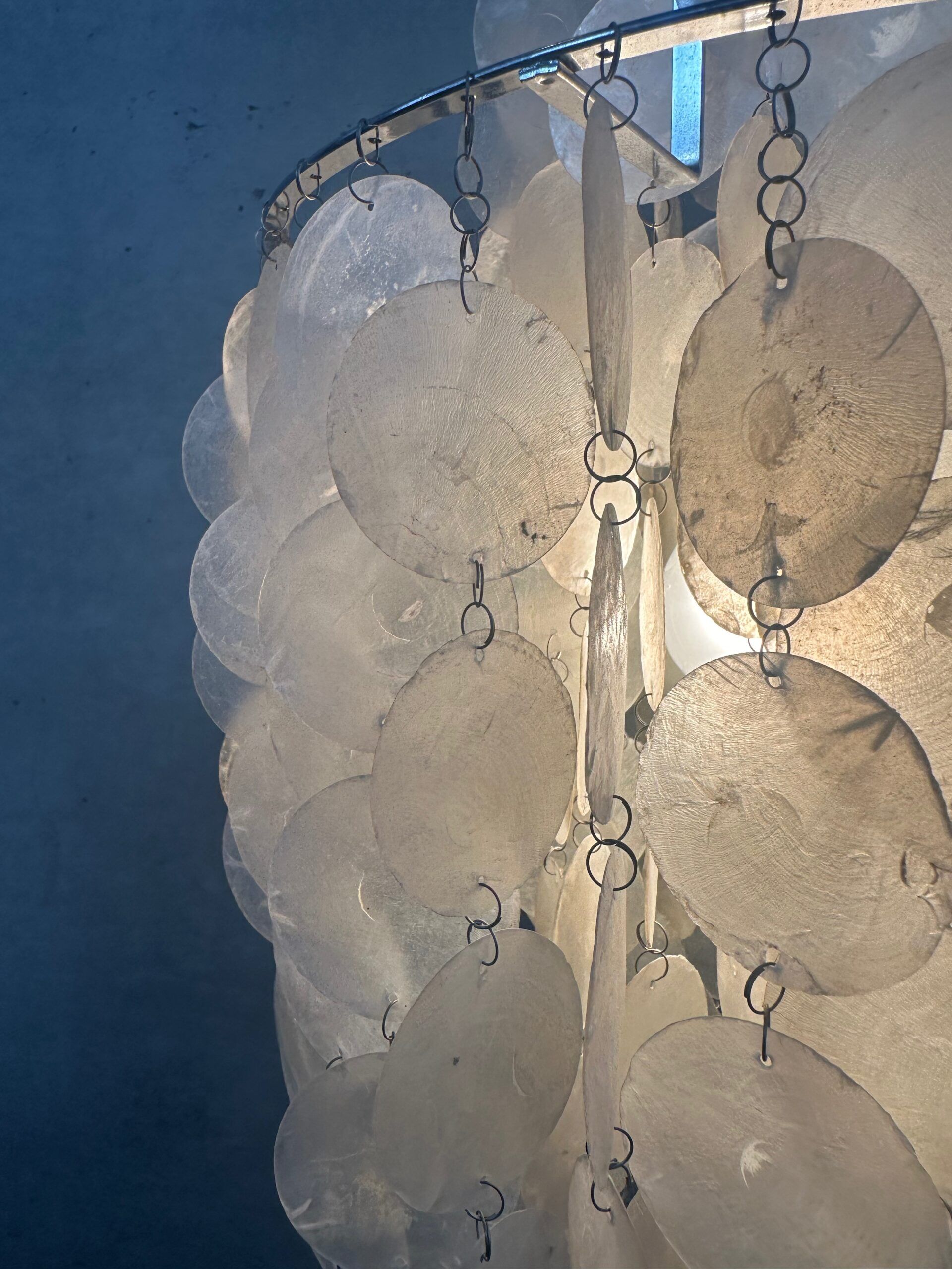 Vintage capiz pendant lamp
