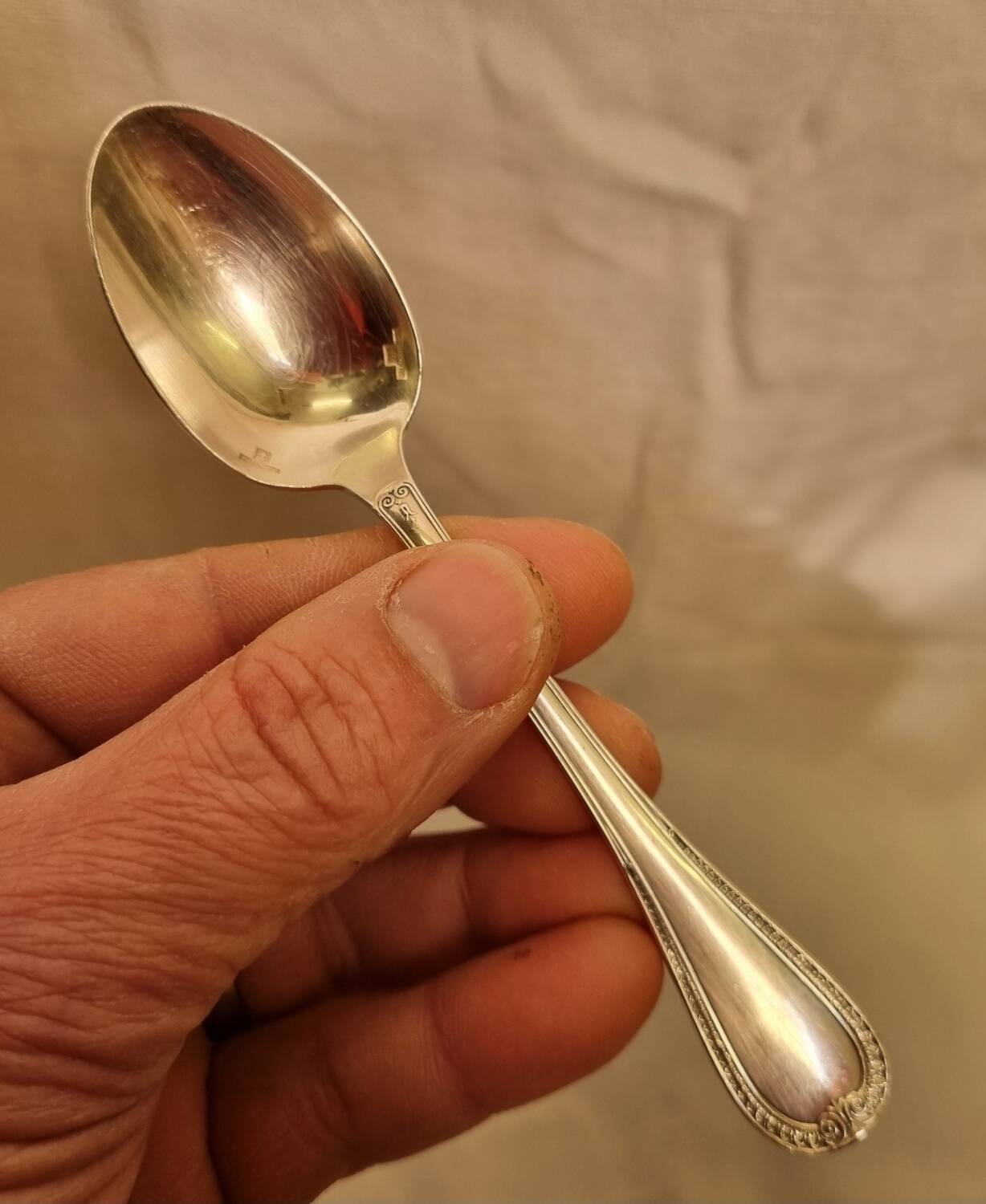 10 Christofle pearl model spoons