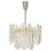 1 of 2 large ice glass chandeliers by Murano, Kalmar, Austria, 1960s