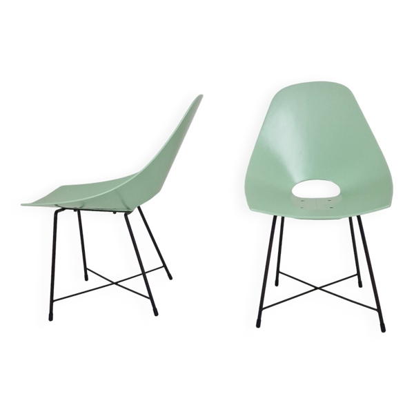 Paire de chaises Augusto Bozzi pour Saporiti, Italie, années 1950