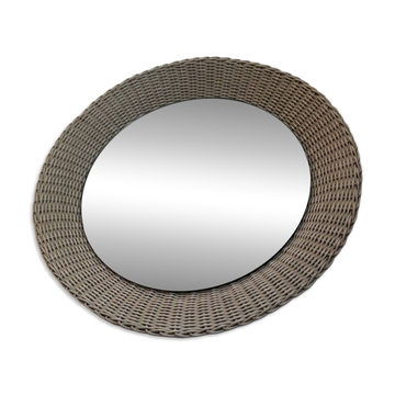 Miroir en osier par Josef Daubenbuchel, Allemagne, années 1930