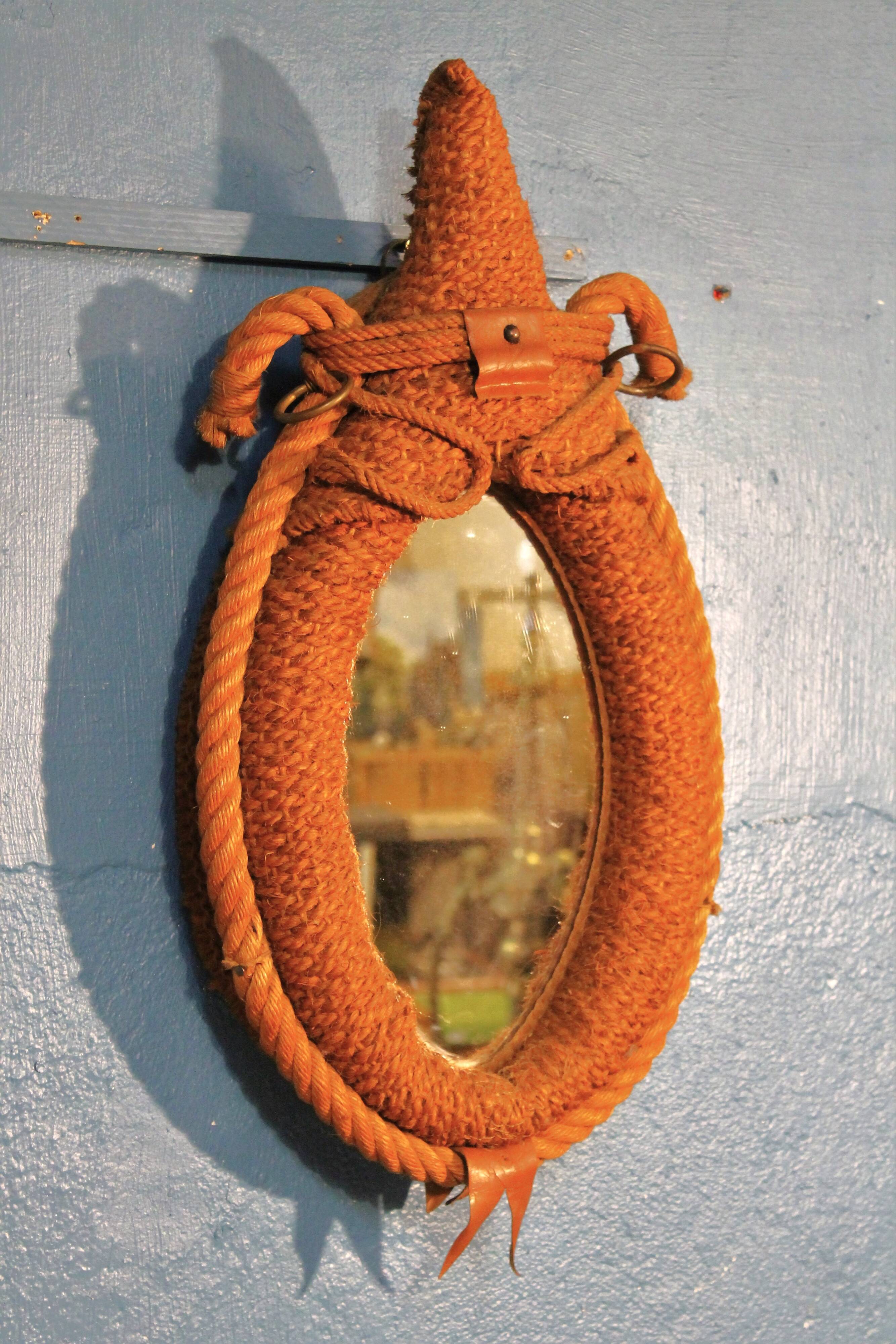 1950s rope wall mirror