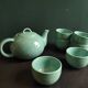 French vintage aquamarine tea set