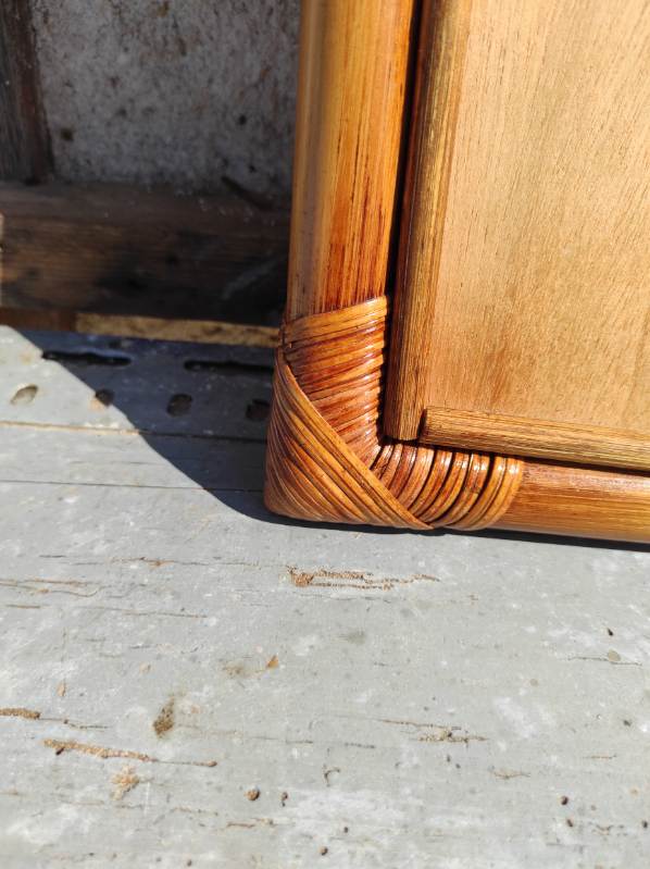 Vintage rattan mirror