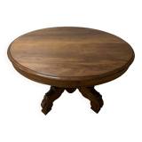 Pedestal Table With Bandeau In Walnut From The Early 20th Century