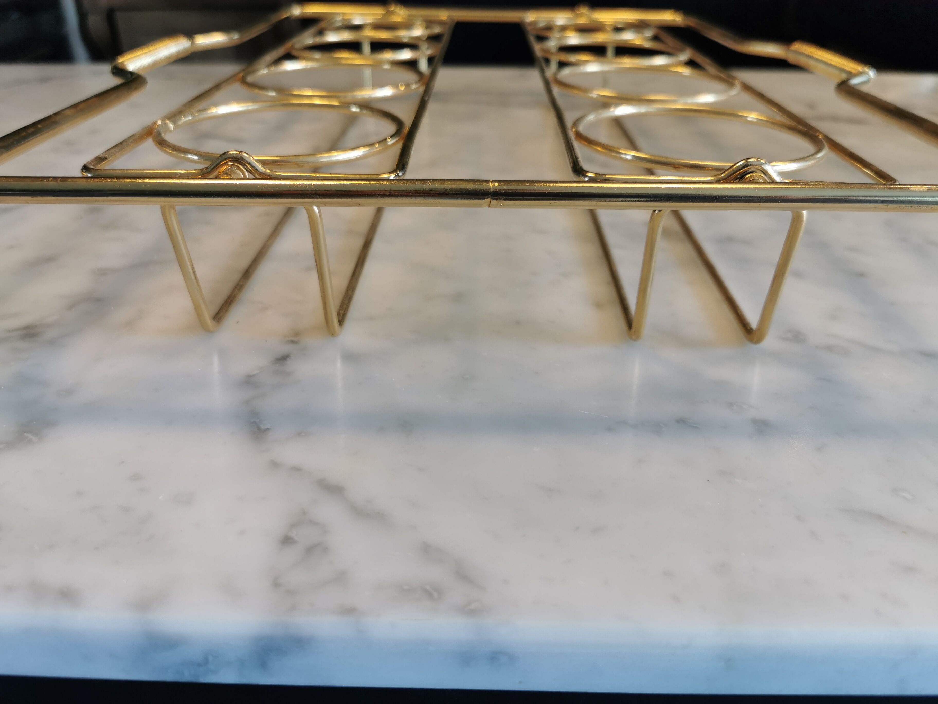 Plateau porte verre métal Vintage