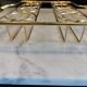 Vintage metal glass holder tray