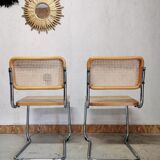 Pair of chairs Marcel Breuer model Cesca B32
