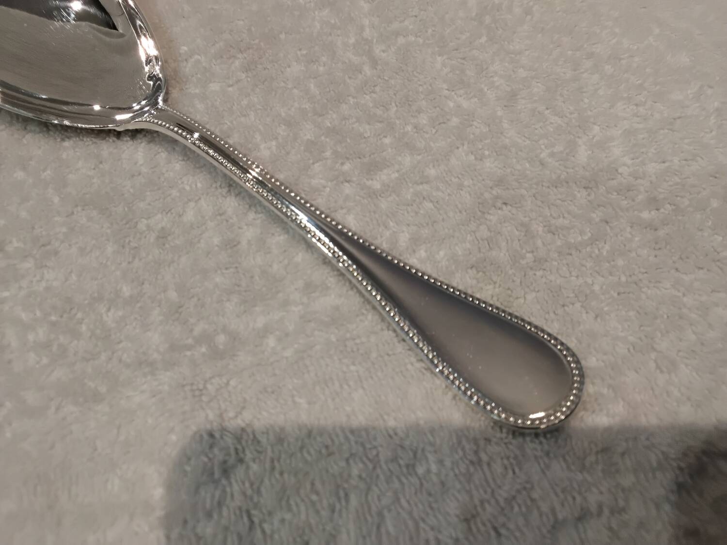 Christofle silver plated rice serving shovel, pearl model
