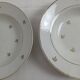 Lot de 2 assiettes creuses blanche motif doré