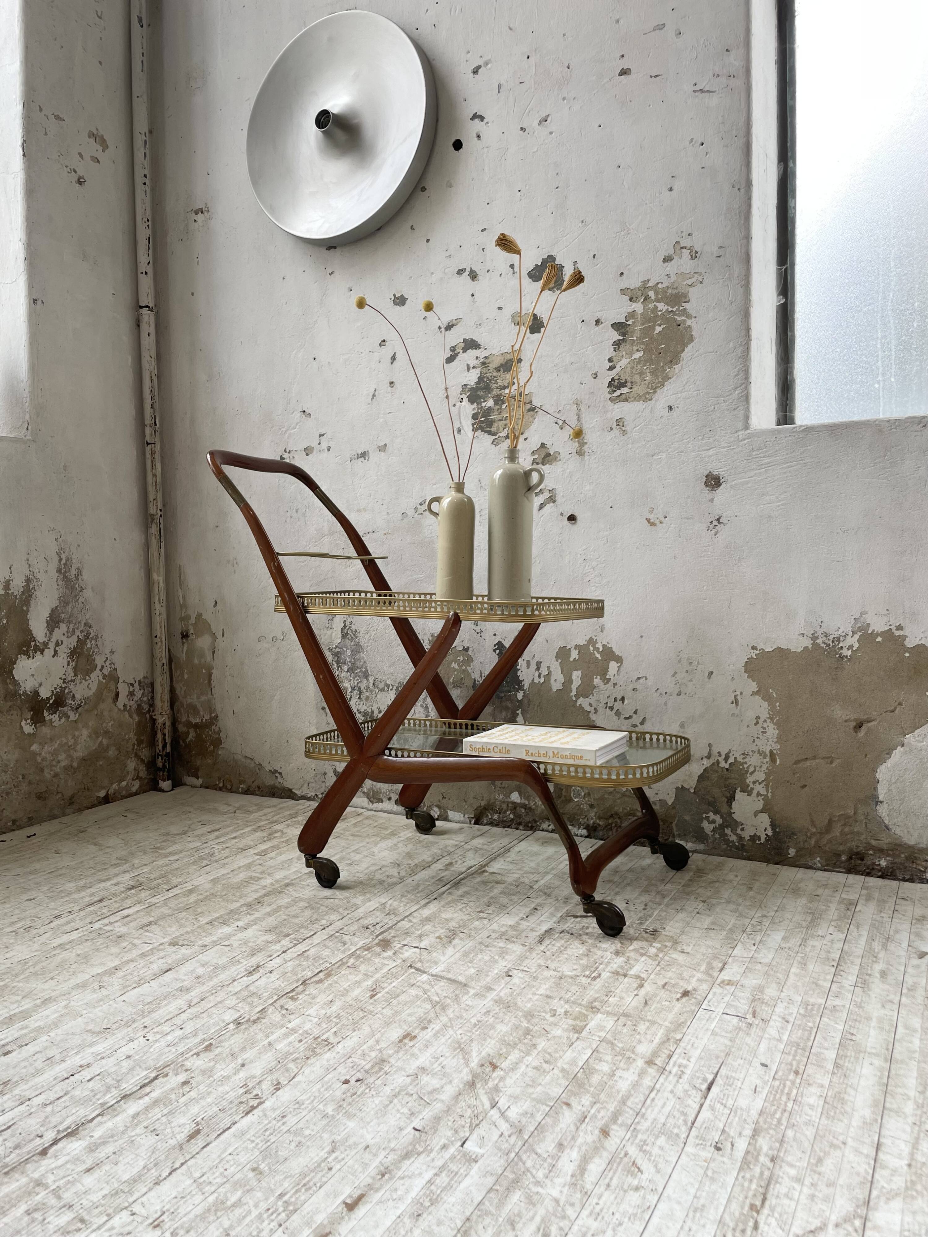 Italian Cesare Lacca style trolley, 1950s