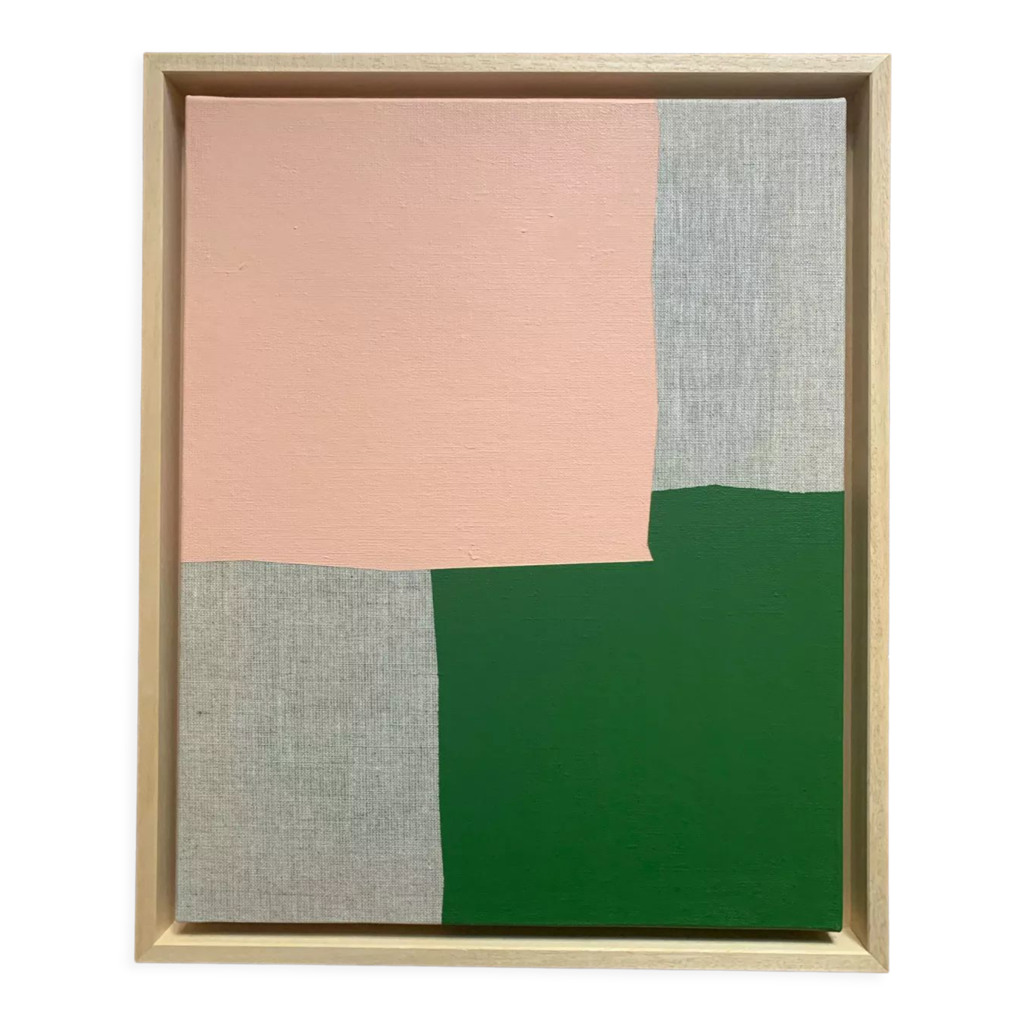 Pink On Green - original artwork