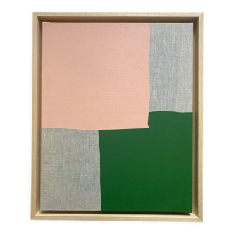 Pink On Green - original artwork