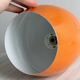 Vintage 70s pendant light in orange metal, Space Age design