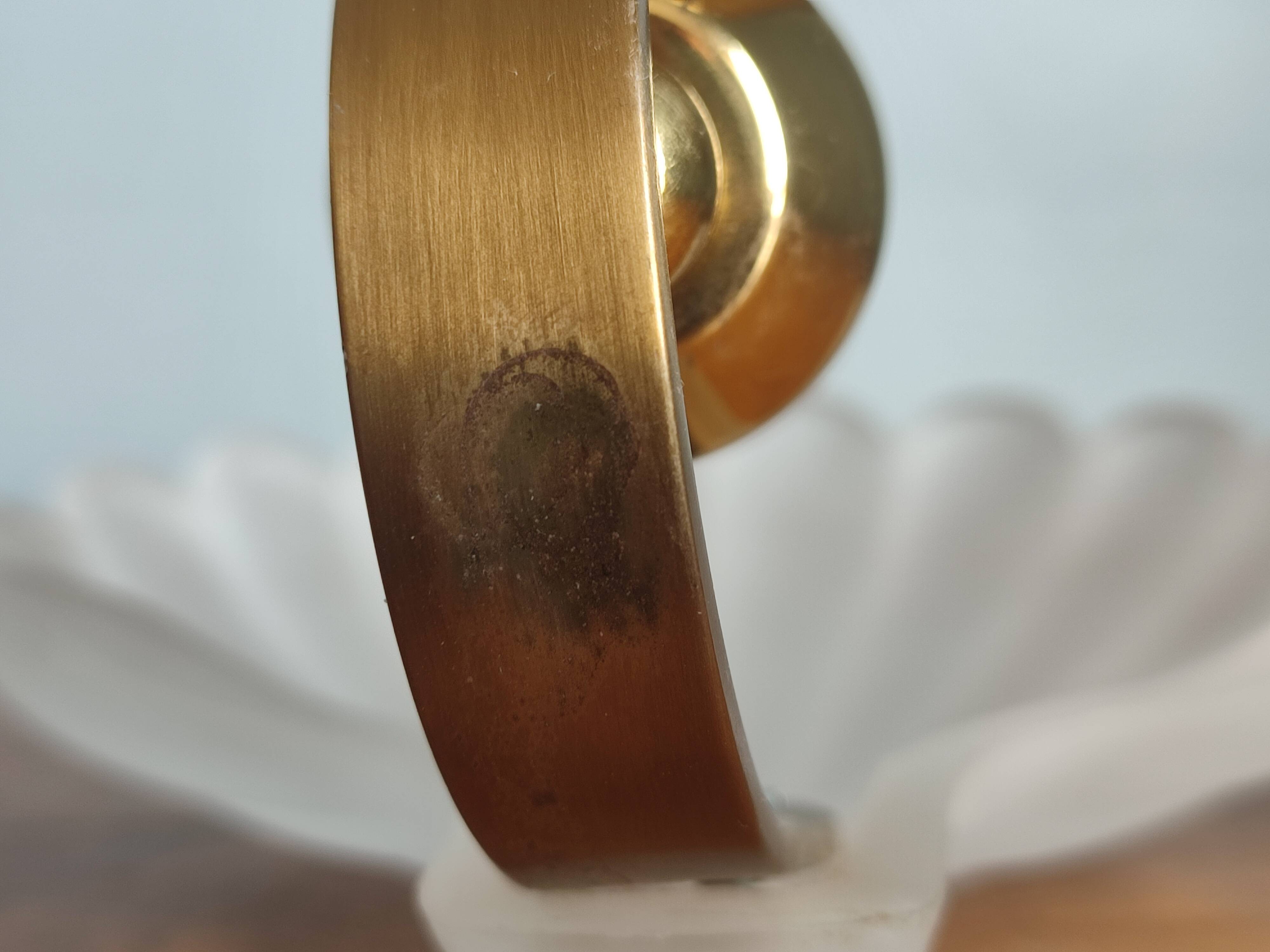 Vintage frosted glass shell wall sconces